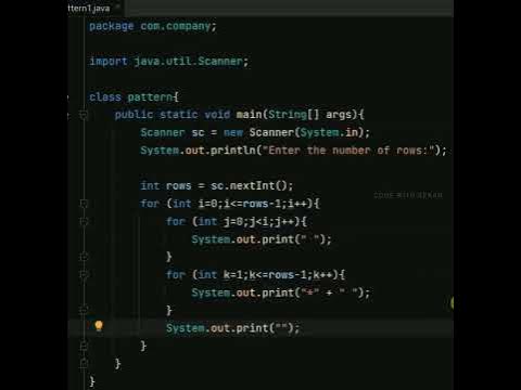 sandglass star⭐ pattern in java | java pattern | java #coding #java # ... image.