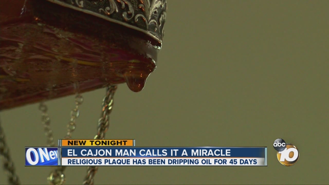 El Cajon man calls oil dripping from Jesus plaque a miracle YouTube