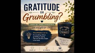 From Grumbling to Gratitude: Choosing Thankfulness Daily