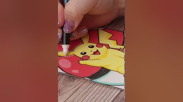 Drawing Pikachu from Pokemon with Posca Markers
