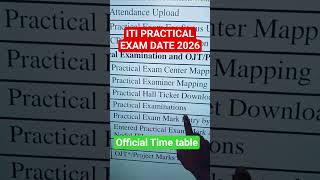 iti practical exam date 2026|| iti practical time table 2026|| iti exam iti exam 2026
