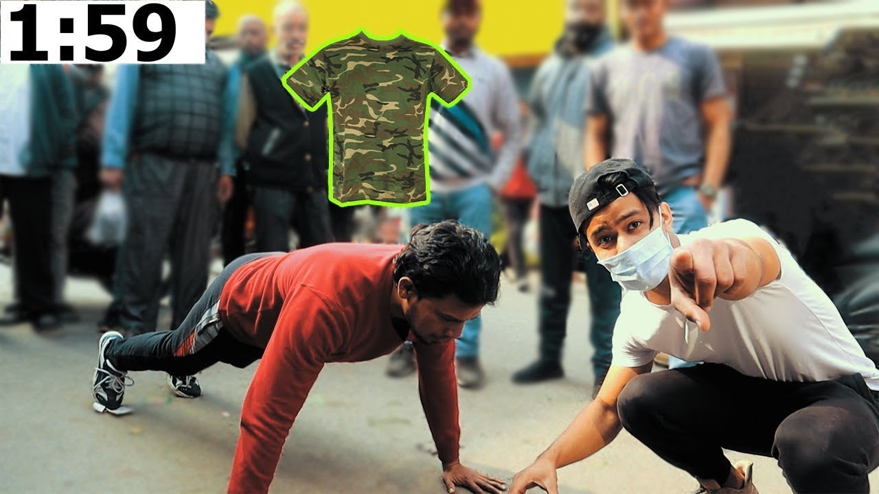 75 PUSHUPS for a Indian Army Tshirt? - YouTube