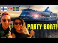 We took an overnight party boat from finland to sweden