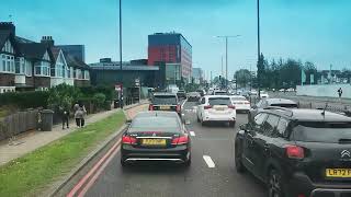 Rainy day. Driving in London