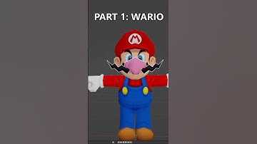 Mario Chimera (Terrifying Idea) #mario #blender #meme