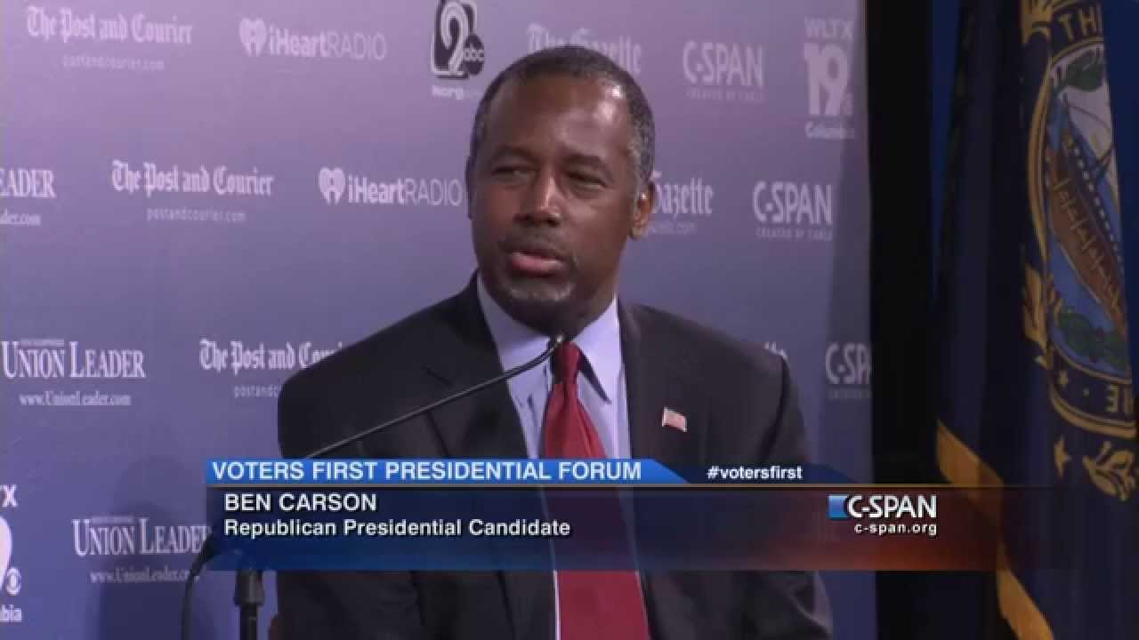 c-span channel Dr. Ben Carson at Voters First Forum (C-SPAN)