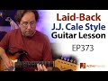 Laid-back, J.J. Cale Style Lead - Using the modes? Slow blues lead guitar lesson - EP373
