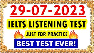 IELTS LISTENING PRACTICE TEST 2023 WITH ANSWER | 29.07.2023