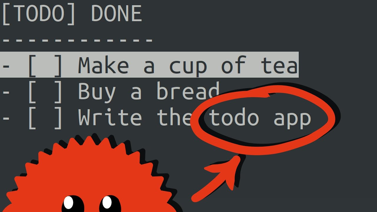 Terminal To-Do App in Rust - YouTube
