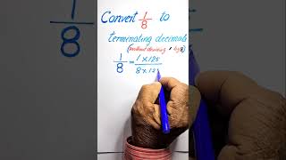 Convert 18 To Terminating Decimals maths mathematics shorts
