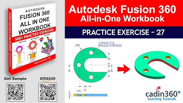 Fusion 360 Tutorial for Beginners – Exercise #27 | 3D Modeling from 2D Drawing - Day 27