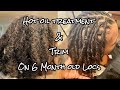 Hot Oil Treatment, Retwist, & Trim on 6 Month Old Starter Locs | Keturah's Loc Update