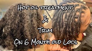 Hot Oil Treatment, Retwist, &amp; Trim on 6 Month Old Starter Locs | Keturah&#39;s Loc Update