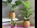 1005005892425650 Wicker Planter Storage Basket Laundry Storage Decorative Basket Pot Fl