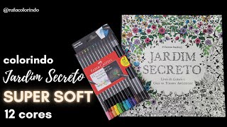 Colorindo Jardim Secreto com Super Soft Faber Castel 12 cores screenshot 1