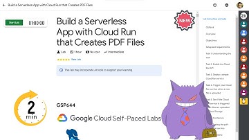 Build a Serverless App with Cloud Run that Creates PDF Files | #2024 | #GSP644|#qwiklabs