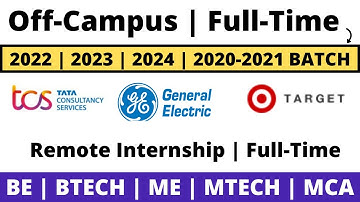TCS | GE Digital | Target Off Campus Hiring 2022 | 2023 | 2024 | 2020 | 2021 BATCH Complete Process