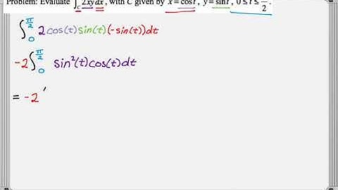 Example Scalar Line Integral with Respect to x (Notes 8, pg.3)