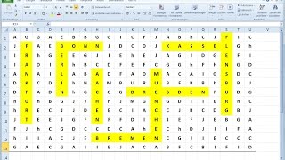 Wortsuchspiel mit Excel schnell erstellen screenshot 5