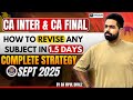Revise any subject in just 1.5 Days - CA Intermediate &amp; CA Final Sept 2025