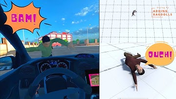 I added ragdolls to my driving game | Driving simulator in VR | My first Indie game | Devlog #02