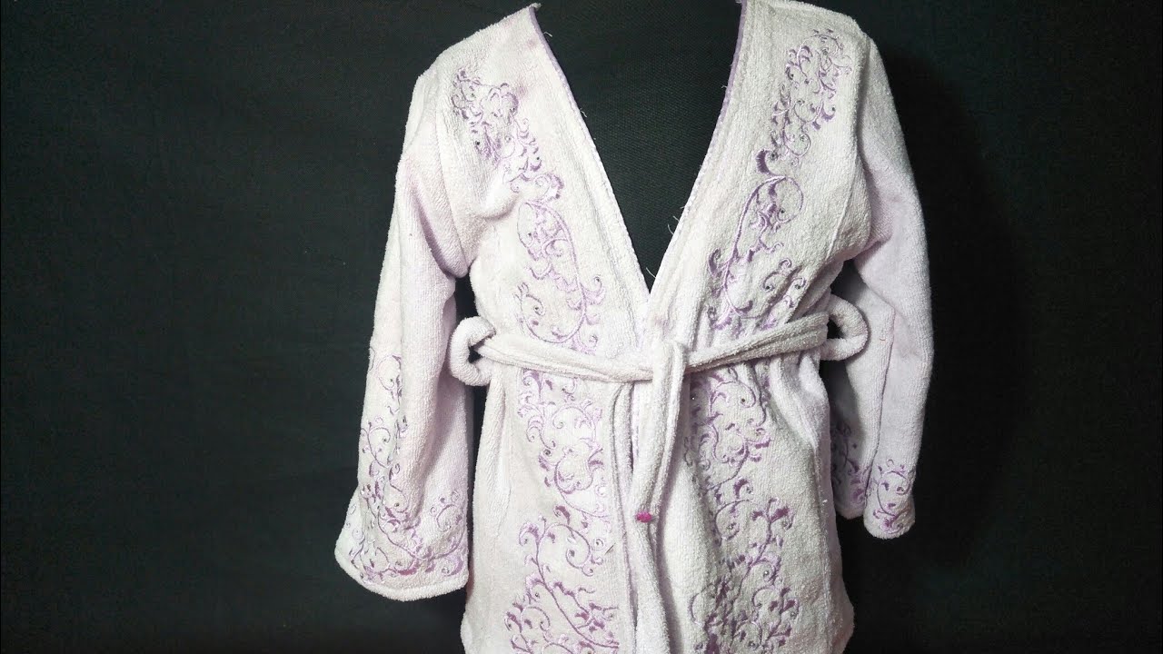 خياطة وتفصيل سورتي دبان  لطفلة بعمر3سنوات/ اعادة تدوير وتحويل ملابسcoudre une sertie de bain