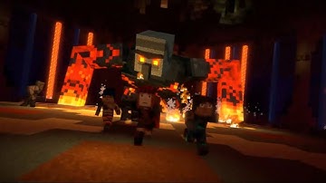 Minecraft: Story Mode Season 2 Magma Golem Boss Battle