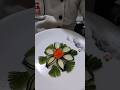 CreativeFoodFlowerShape CarvingEggplant&amp;CucumberEasyFlowerCarving TutorialUsingEggplant andCucumber#