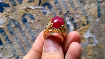 Nhẫn vàng 14K đính đá Ruby Lục Yên màu đỏ tươi đẹp nhức nhối