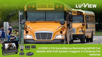 LUVIEW 4 CH Surveillance Recording MDVR Car Mobile AHD DVR System Support 4 Cameras For Vehicles