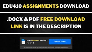 EDU410 Assignment 1 solution 2026  docx & pdf file