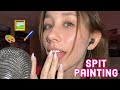Asmr  spit painting wet mouth sounds 
