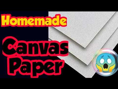 Homemade Canvas Paper/Diy Canvas paper/How to make Canvas paper at home/Canvas  paper making at home 