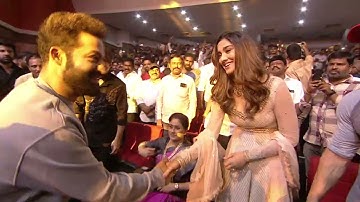 Man Of Masses #NTR Goosebumps Entry at Arjun Son Of Vyjayanthi Pre Release & Trailer Launch Event