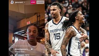 Ja Morant reacts to Brandon Clarke passing away 💔 (ft. Jaren Jackson jr. + Others)