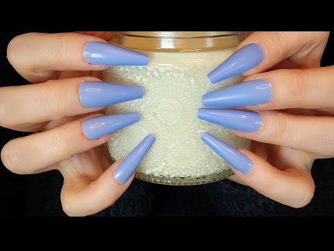 ASMR Aggressive Textured Glass Scratching | No Talking | Long Nails