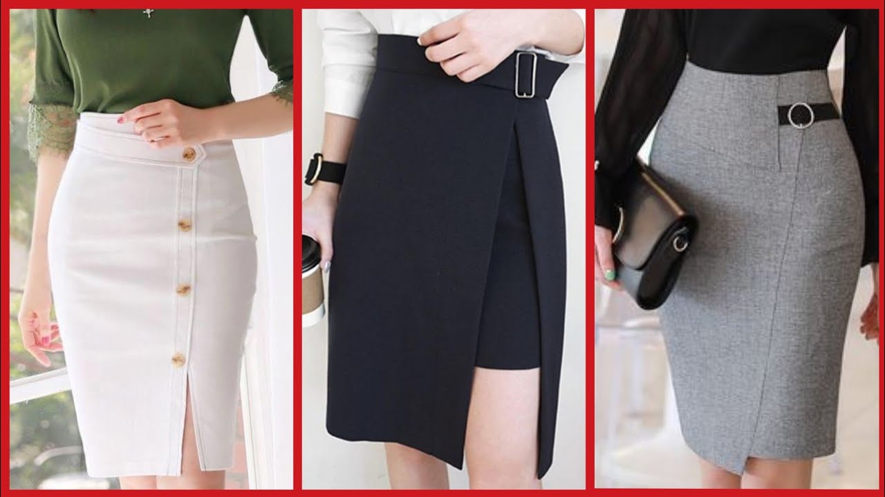 Office Wear Midi Pencil Skirt Designs For Business Womens YouTube