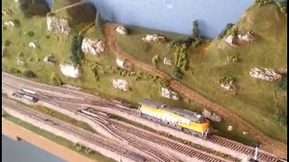 Union Pacific HO scale switching layout operating session