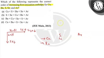 Which of the following represents the correct order of increasing first ionization enthalpy for ...