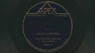 1944 DON MESSER Angus Campbell FIDDLE Instrumental- 78 RPM Record