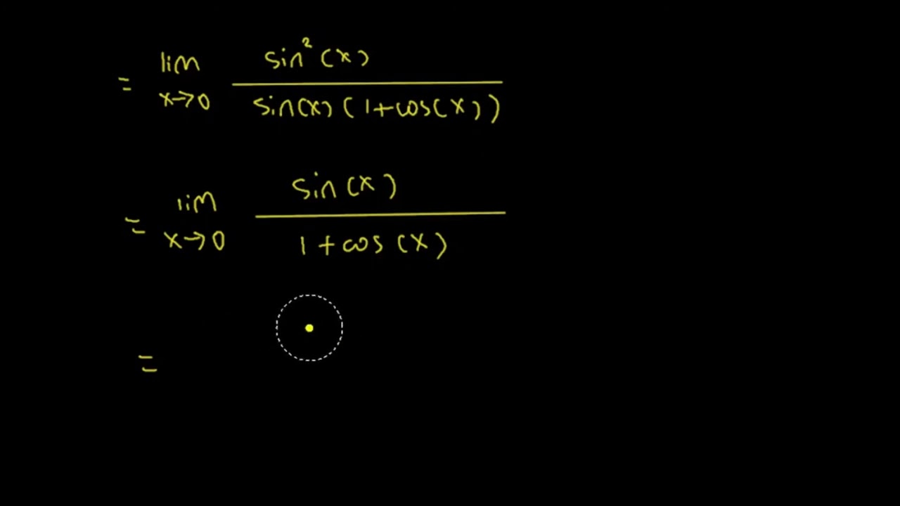 Find the Limit x tends to zero (1-cosx)/(sinx)  or lim or lt  x approaches 0: (1-cosx)/(sinx).