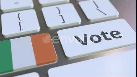 VOTE Text and Flag of the Republic of Ireland on the Buttons | Motion Graphics - Envato elements