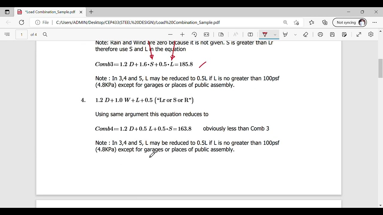 Load Combination SampleLRFD pdf - YouTube
