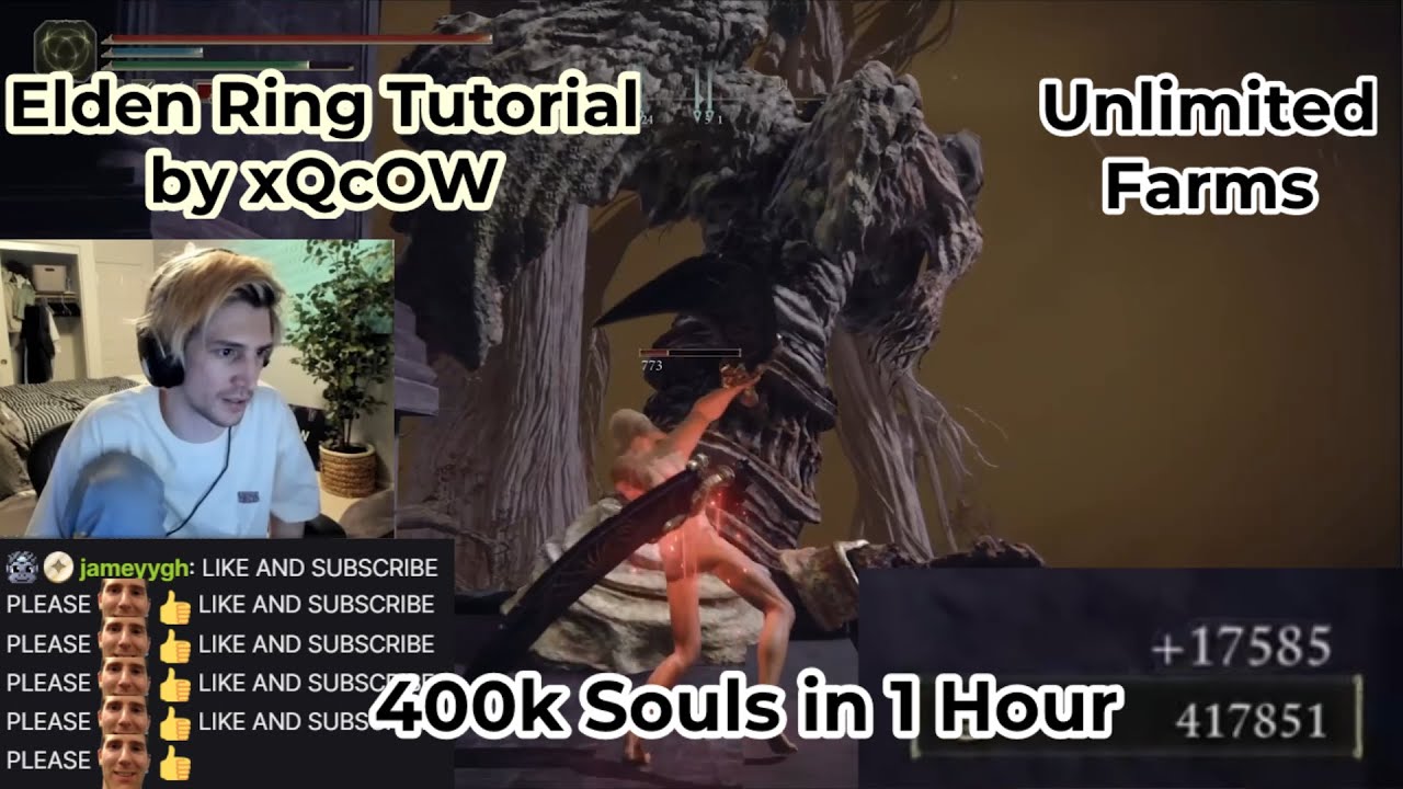 Farming Souls tutorial in 1 minutes Elden Ring from xQcOW YouTube