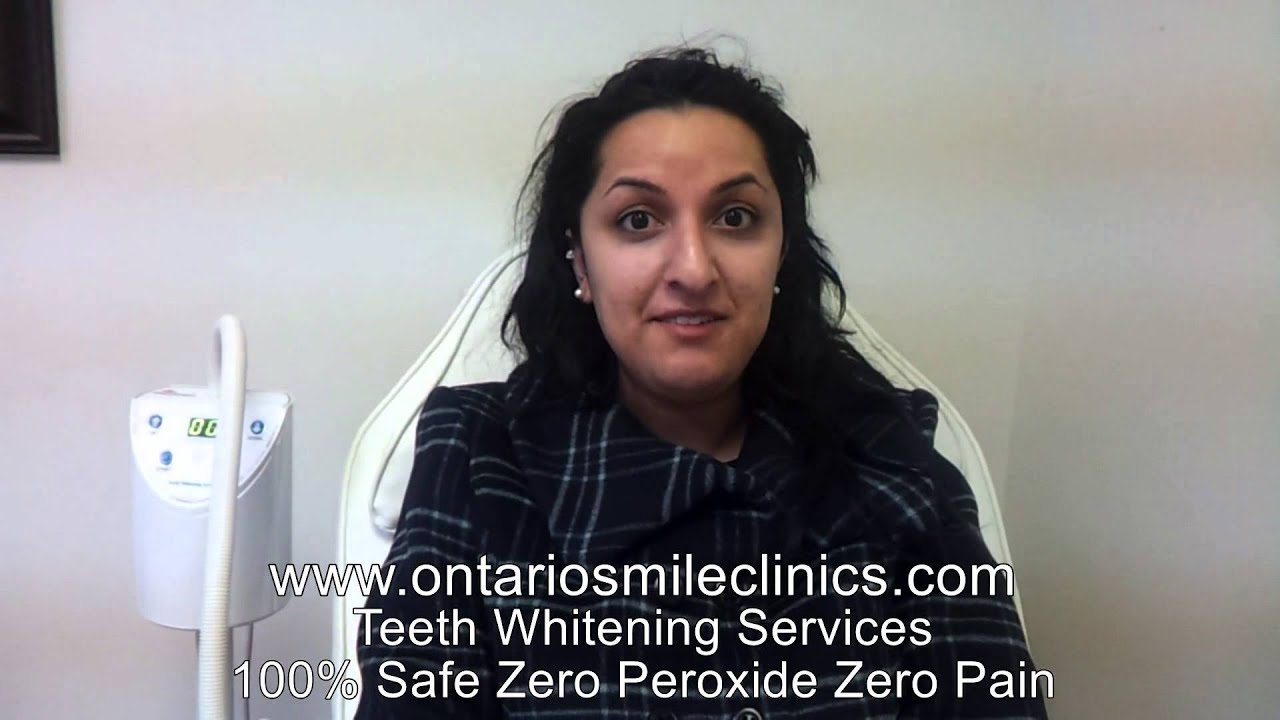 True Teeth Whitening Testimonial at Ontario Smile Clinics without any