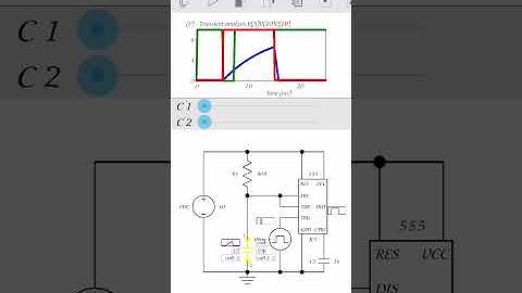 Monostable multivibrator using 555 timer in electric circuit studio