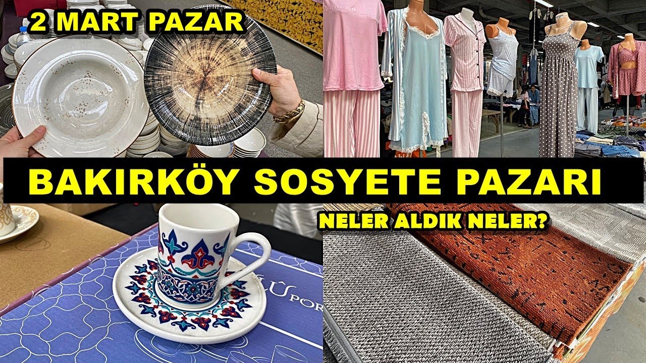 BAKIRKÖY SOSYETE PAZARI💃/ KIŞLIKLAR ÇOK UCUZ💃/2 MART PAZAR📌🌹/100 TL'YE KAPTIK😱🌹/ÇEYİZ ALIŞVERİŞİ🎀