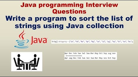 How to sort the list of strings using Java collection | Automation testing Interview questions