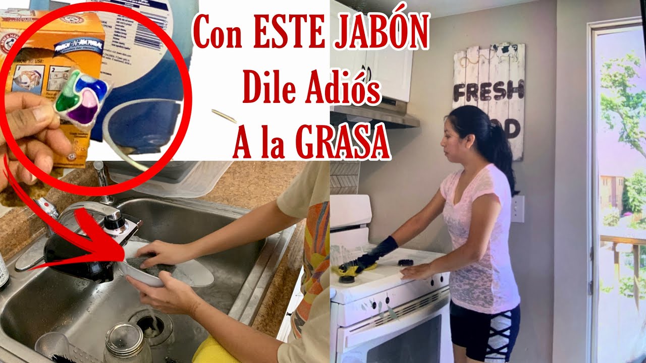 💥con ESTE JABON DILE ADIOS a la GRASA pegada en la COCINA| REMEDIOS CASEROS PARA LIMPIAR LA GRASA