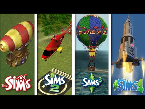 Sims 1 vs Sims 2 vs Sims 3 vs Sims 4 - Air Vehicles
